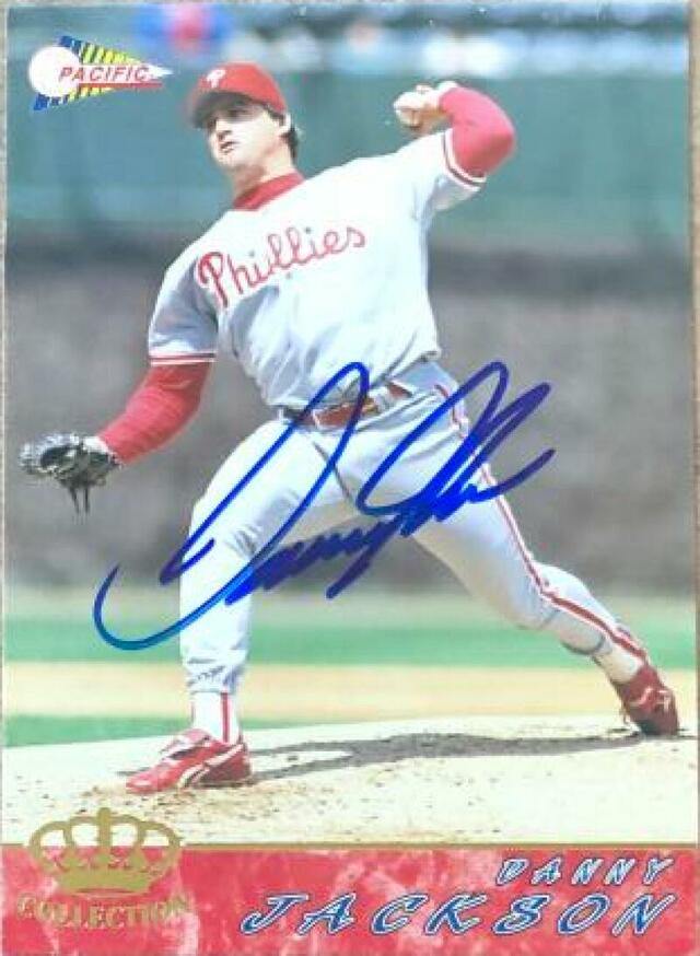 Danny Jackson Signed 1994 Pacific Crown Baseball Card - Philadelphia Phillies - PastPros