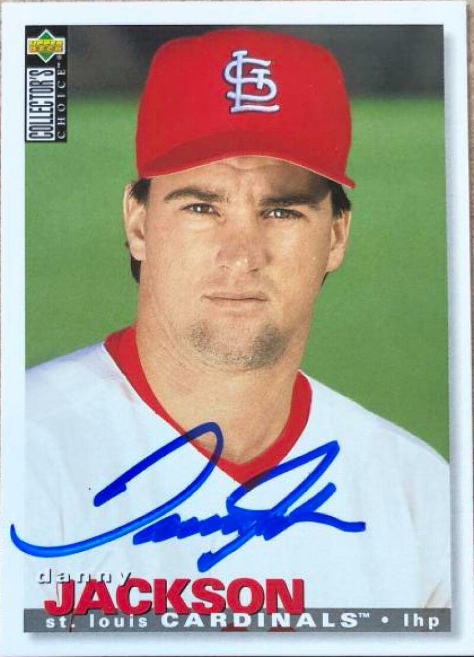 Danny Jackson Signed 1995 Collector's Choice Baseball Card - St Louis Cardinals - PastPros