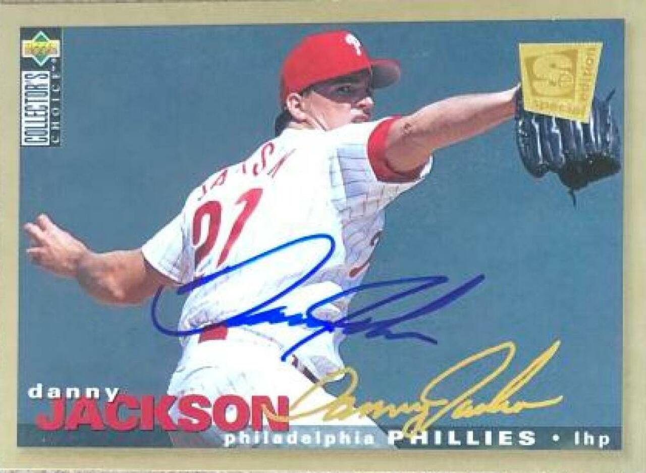 Danny Jackson Signed 1995 Collector's Choice Gold Signature Baseball Card - Philadelphia Phillies - PastPros