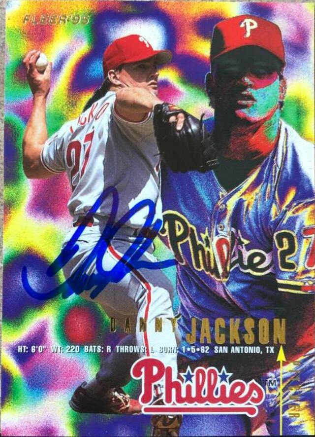 Danny Jackson Signed 1995 Fleer Baseball Card - Philadelphia Phillies - PastPros
