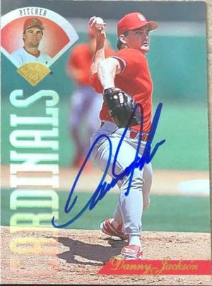 Danny Jackson Signed 1995 Leaf Baseball Card - St Louis Cardinals