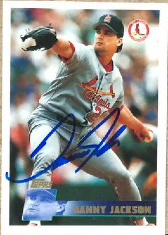 Danny Jackson Signed 1996 Topps Baseball Card - St Louis Cardinals - PastPros