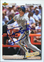 Dante Bichette Signed 1992 Upper Deck Baseball Card - Milwaukee Brewers - PastPros
