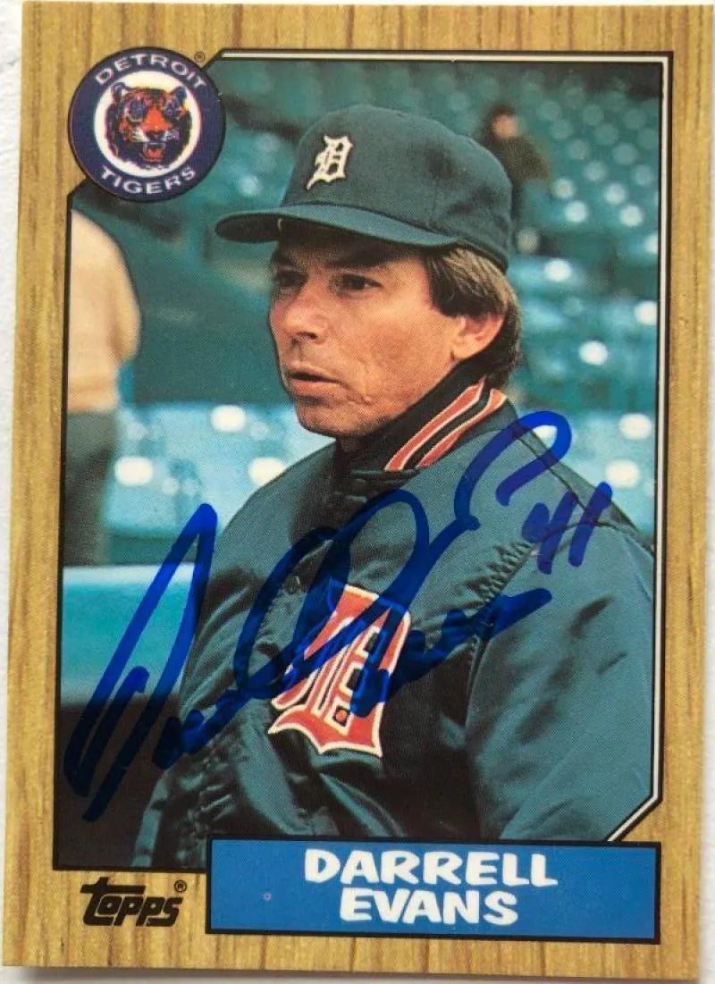 Darrell Evans Signed 1987 Topps Baseball Card - Detroit Tigers