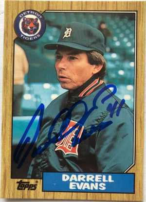 Darrell Evans Signed 1987 Topps Baseball Card - Detroit Tigers