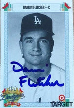 Darrin Fletcher Signed 1990 Target Baseball Card - Los Angeles Dodgers