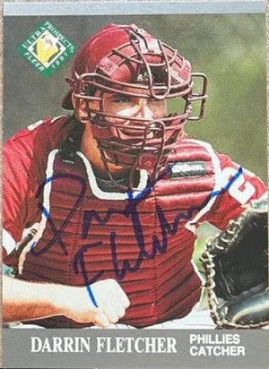 Darrin Fletcher Signed 1991 Fleer Ultra Baseball Card - Philadelphia Phillies