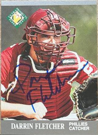 Darrin Fletcher Signed 1991 Fleer Ultra Baseball Card - Philadelphia Phillies - PastPros