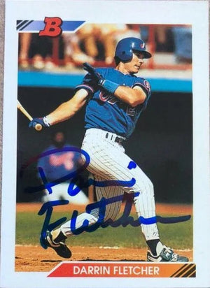 Darrin Fletcher Signed 1992 Bowman Baseball Card - Montreal Expos