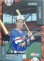 Darrin Fletcher Signed 1992 Fleer ProCards Baseball Card - Indianapolis Indians