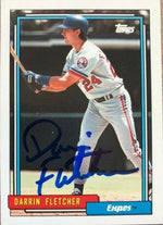 Darrin Fletcher Signed 1992 Topps Baseball Card - Montreal Expos