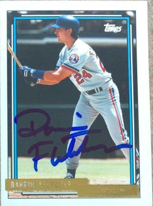 Darrin Fletcher Signed 1992 Topps Gold Baseball Card - Montreal Expos - PastPros