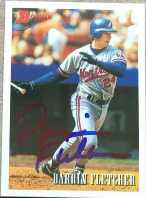 Darrin Fletcher Signed 1993 Bowman Baseball Card - Montreal Expos
