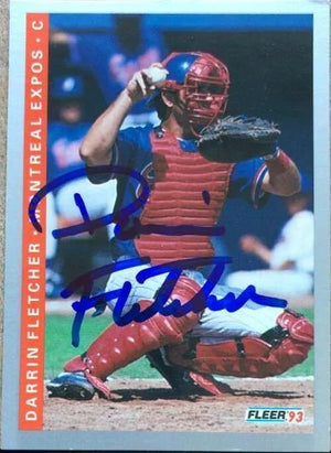 Darrin Fletcher Signed 1993 Fleer Baseball Card - Montreal Expos