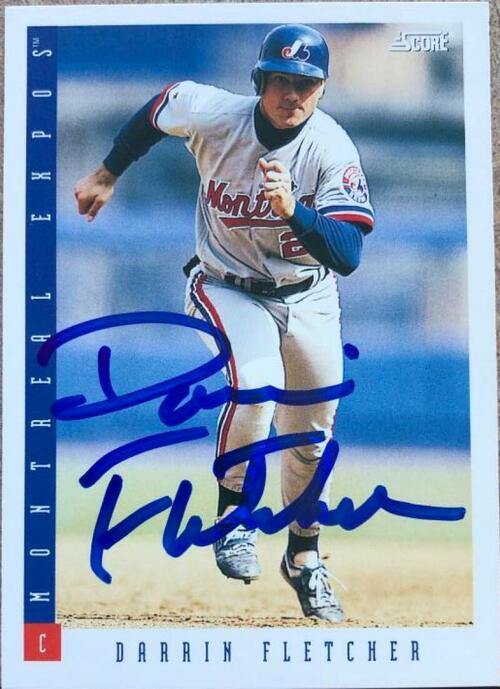 Darrin Fletcher Signed 1993 Score Baseball Card - Montreal Expos - PastPros