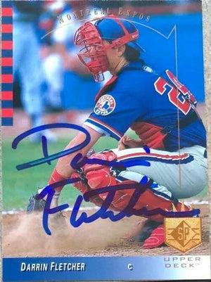 Darrin Fletcher Signed 1993 SP Baseball Card - Montreal Expos