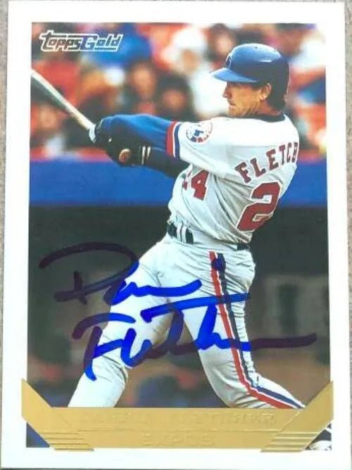 Darrin Fletcher Signed 1993 Topps Gold Baseball Card - Montreal Expos