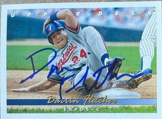 Darrin Fletcher Signed 1993 Upper Deck Baseball Card - Montreal Expos - PastPros