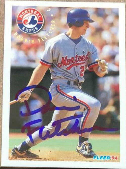 Darrin Fletcher Signed 1994 Fleer Baseball Card - Montreal Expos - PastPros