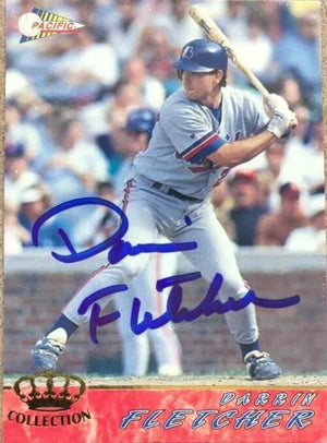 Darrin Fletcher Signed 1994 Pacific Crown Baseball Card - Montreal Expos