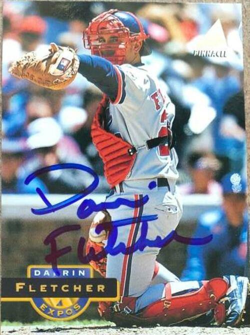 Darrin Fletcher Signed 1994 Pinnacle Baseball Card - Montreal Expos - PastPros