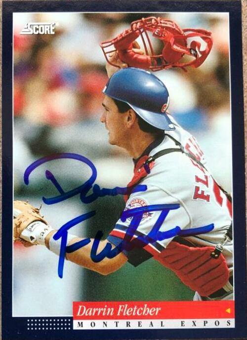 Darrin Fletcher Signed 1994 Score Baseball Card - Montreal Expos - PastPros