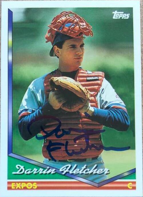 Darrin Fletcher Signed 1994 Topps Baseball Card - Montreal Expos - PastPros