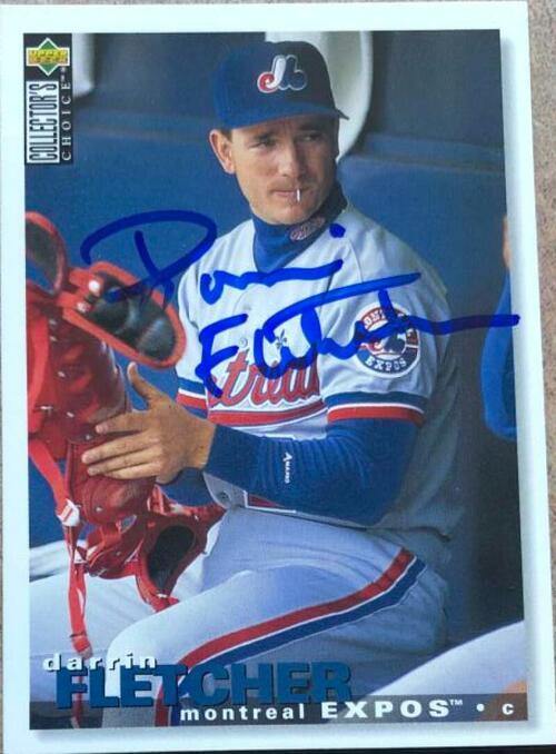 Darrin Fletcher Signed 1995 Collector's Choice Baseball Card - Montreal Expos - PastPros