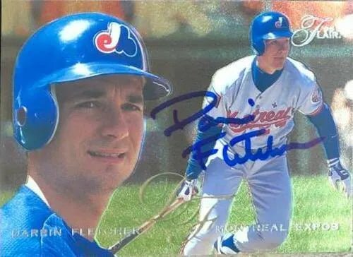 Darrin Fletcher Signed 1995 Flair Baseball Card - Montreal Expos