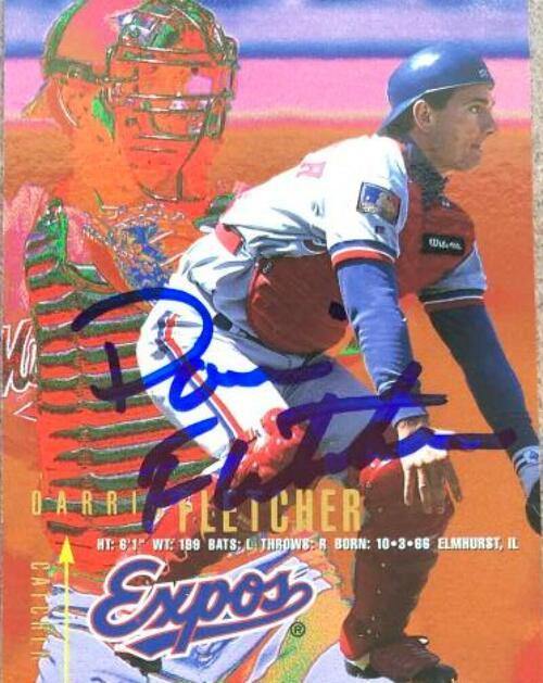 Darrin Fletcher Signed 1995 Fleer Baseball Card - Montreal Expos - PastPros