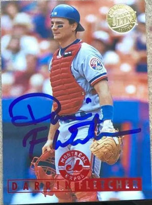 Darrin Fletcher Signed 1995 Fleer Ultra Gold Medallion Baseball Card - Montreal Expos