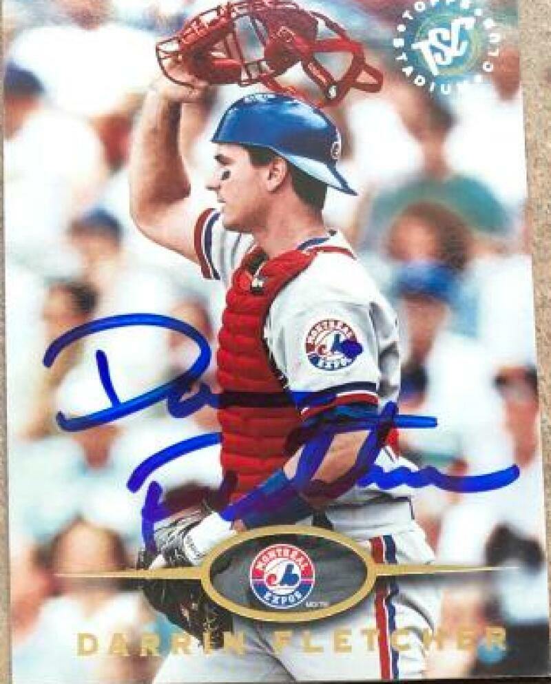 Darrin Fletcher Signed 1995 Stadium Club Baseball Card - Montreal Expos - PastPros
