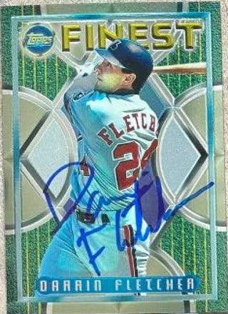 Darrin Fletcher Signed 1995 Topps Finest Baseball Card - Montreal Expos