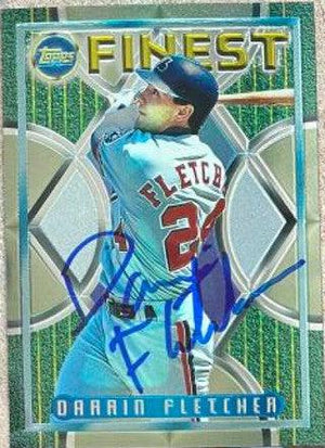 Darrin Fletcher Signed 1995 Topps Finest Baseball Card - Montreal Expos - PastPros