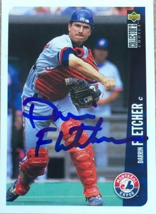 Darrin Fletcher Signed 1996 Collector's Choice Baseball Card - Montreal Expos