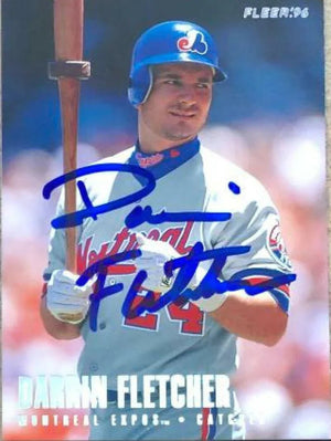 Darrin Fletcher Signed 1996 Fleer Tiffany Baseball Card - Montreal Expos