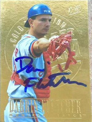 Darrin Fletcher Signed 1996 Fleer Ultra Gold Medallion Baseball Card - Montreal Expos - PastPros