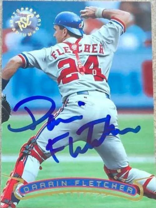 Darrin Fletcher Signed 1996 Stadium Club Baseball Card - Montreal Expos