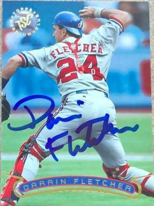 Darrin Fletcher Signed 1996 Stadium Club Baseball Card - Montreal Expos