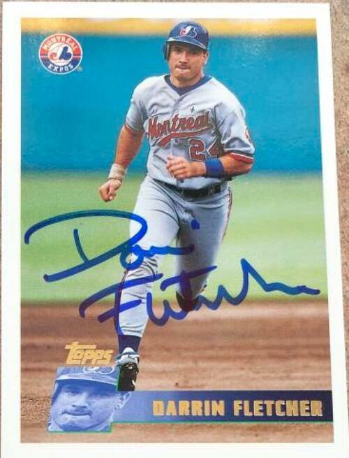 Darrin Fletcher Signed 1996 Topps Baseball Card - Montreal Expos - PastPros