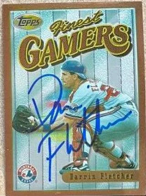 Darrin Fletcher Signed 1996 Topps Finest Baseball Card - Montreal Expos