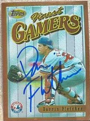 Darrin Fletcher Signed 1996 Topps Finest Baseball Card - Montreal Expos - PastPros