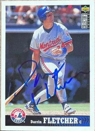 Darrin Fletcher Signed 1997 Collector's Choice Baseball Card - Montreal Expos