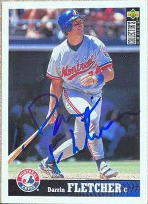 Darrin Fletcher Signed 1997 Collector's Choice Baseball Card - Montreal Expos