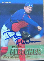 Darrin Fletcher Signed 1997 Fleer Baseball Card - Montreal Expos
