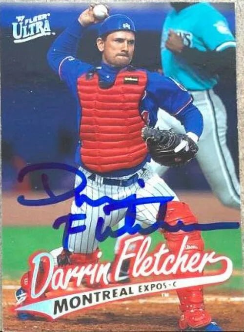 Darrin Fletcher Signed 1997 Fleer Ultra Baseball Card - Montreal Expos