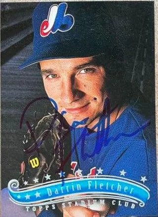 Darrin Fletcher Signed 1997 Stadium Club Baseball Card - Montreal Expos