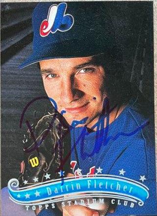 Darrin Fletcher Signed 1997 Stadium Club Baseball Card - Montreal Expos - PastPros