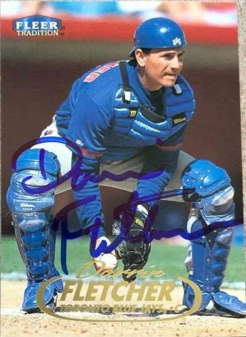 Darrin Fletcher Signed 1998 Fleer Tradition Baseball Card - Toronto Blue Jays