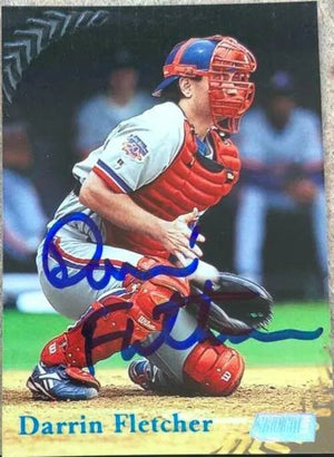 Darrin Fletcher Signed 1998 Stadium Club Baseball Card - Montreal Expos